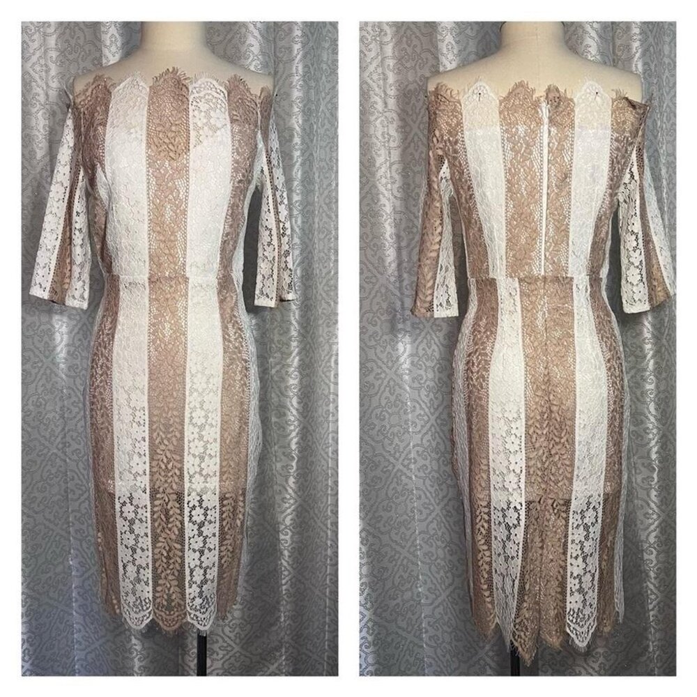 Clocolor Lace elegant off shoulder dress